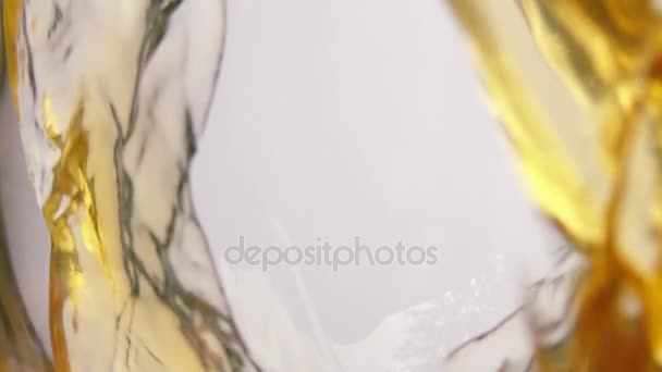 Glass of white grape wine — Stock Video