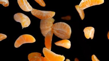 Dilimler ve mandalina yarısı sinekler için kamera