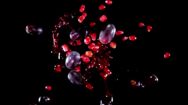 Raisins et grenades au jus 