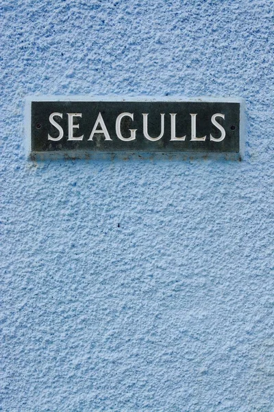 Seagulls tecken / plack — Stockfoto