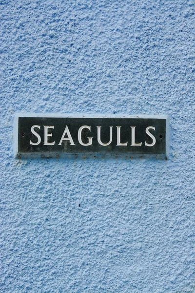 Seagulls tecken / plack — Stockfoto