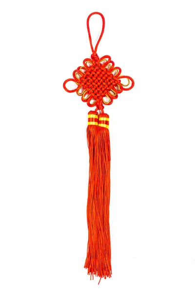 Chinese Lucky Knot Isolated on White. — Stock Photo, Image