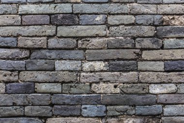 Beton duvar arka plan, duvar eski kırık? Yeşil tuğla wa