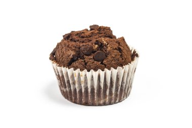 Beyaz çikolata cupcakes arka plan altında