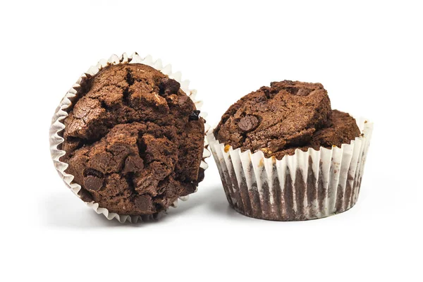 Under the background of white chocolate cupcakes — Stock Photo, Image