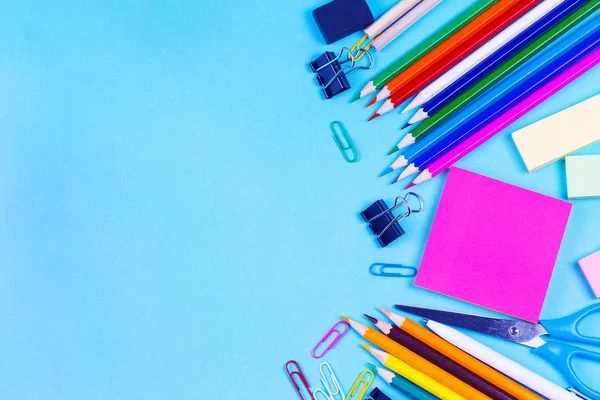 School office supplies on a background — Stock Photo, Image