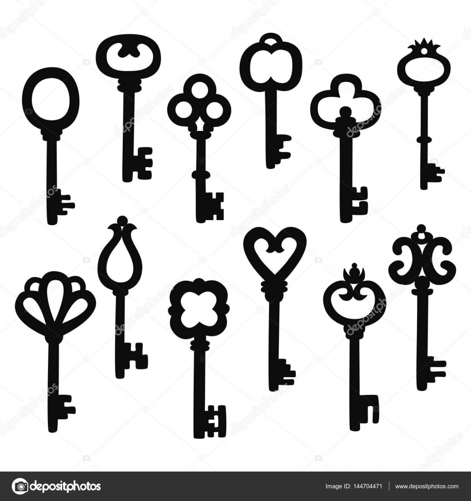 Download Vintage keys pattern — Stock Vector © Olizabet #144704471