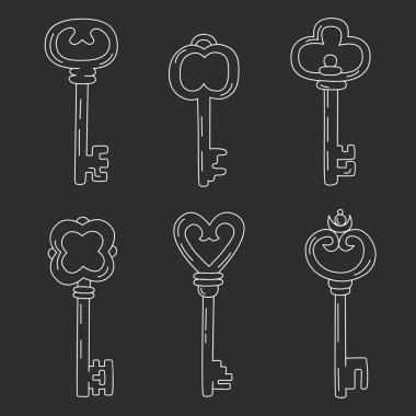 Vintage anahtarları desen