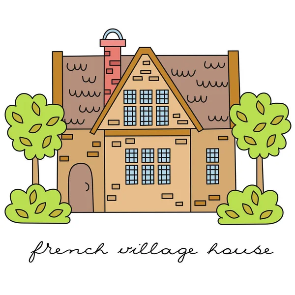 Fransk stil hus — Stock vektor