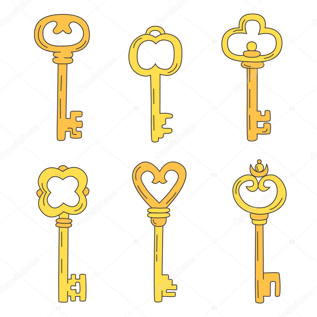 Vintage keys pattern