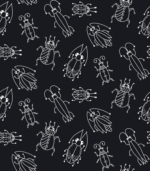 Seamless pattern with bugs