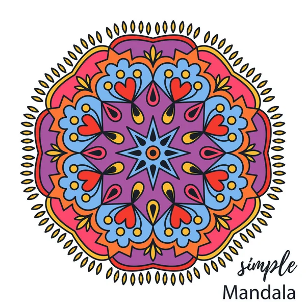Mandala Illustration für Malbuch — Stockvektor