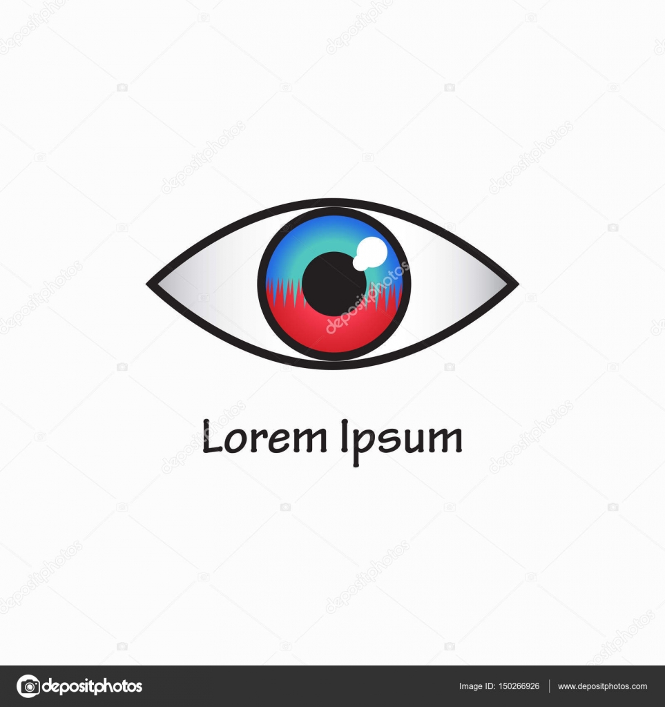 Diseño del logotipo del ojo azul y rosa . Vector de stock #150266926 de  ©Olizabet, image size:1600x1700