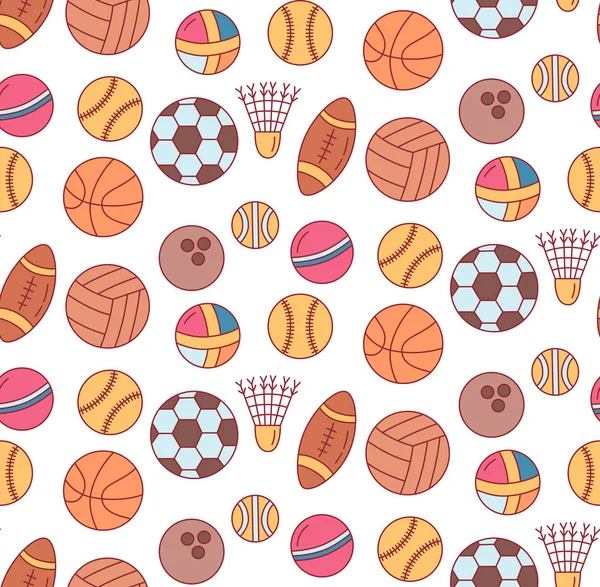 Modèle de balles de sport coloré — Image vectorielle