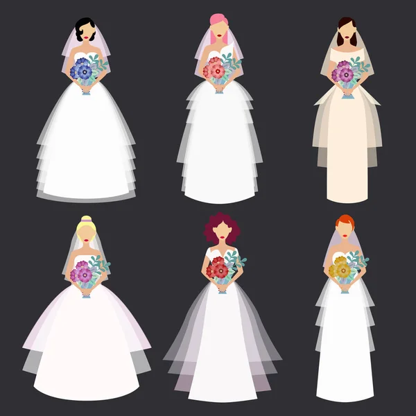 Набор значков невест — стоковый вектор