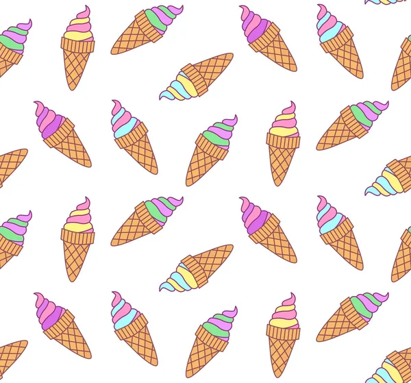 Helados patrón sin costura — Archivo Imágenes Vectoriales