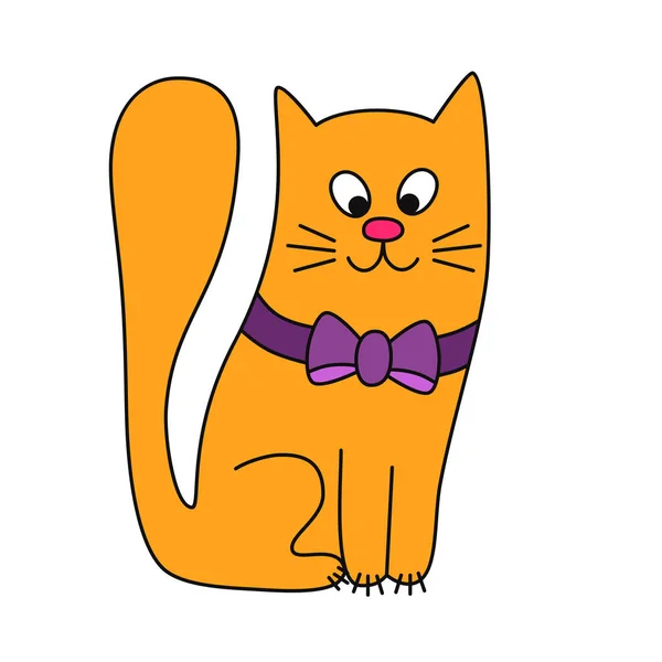 Lustige Doodle-Katze — Stockvektor