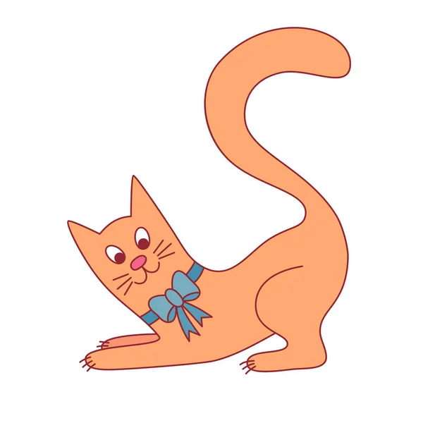 Divertido gato garabato — Vector de stock