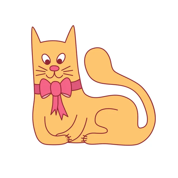Lustige Doodle-Katze — Stockvektor