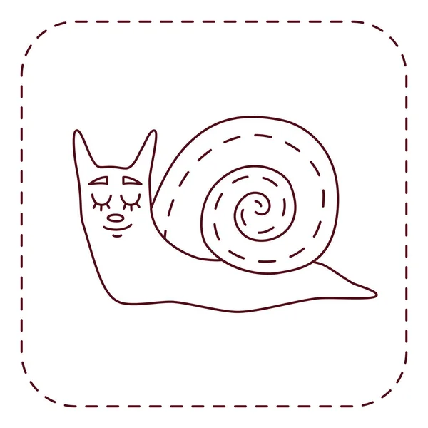 Illustration vectorielle de l'escargot caniche — Image vectorielle