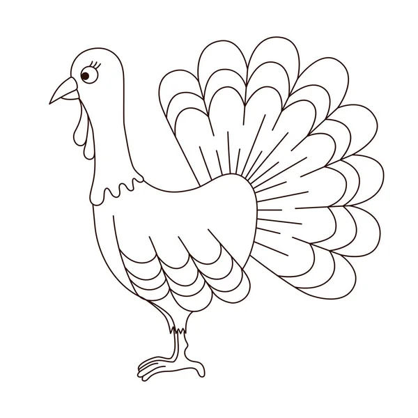 Turchia disegno vettoriale doodle illustrazione vettoriale — Vettoriale Stock