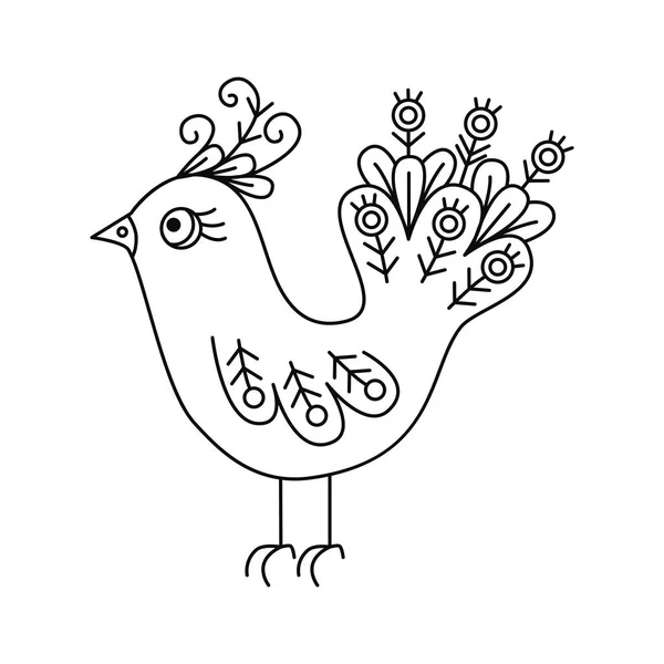 Niedlicher Doodle-Vogel — Stockvektor