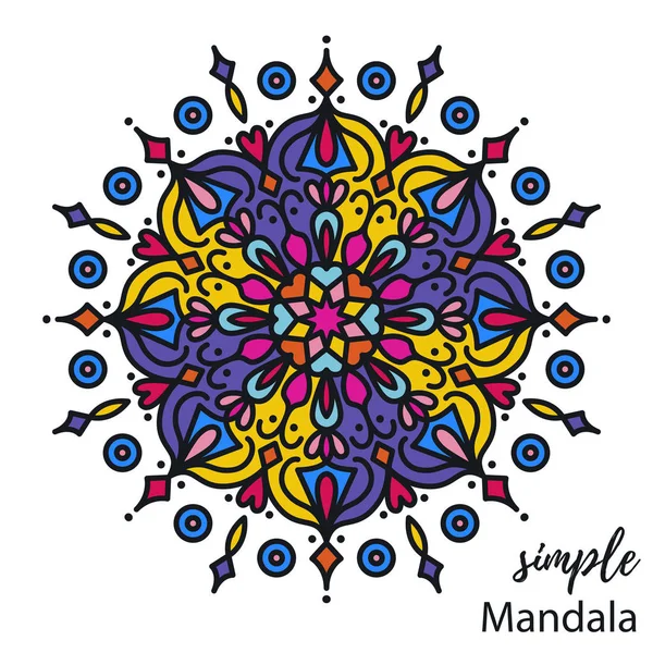 Bunte orientalische Mandala-Ornamente — Stockvektor