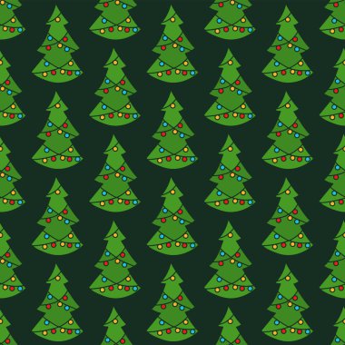 Noel ağacı sorunsuz vektör desen