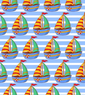 Tekne oyuncak deniz arka plan renkli desen