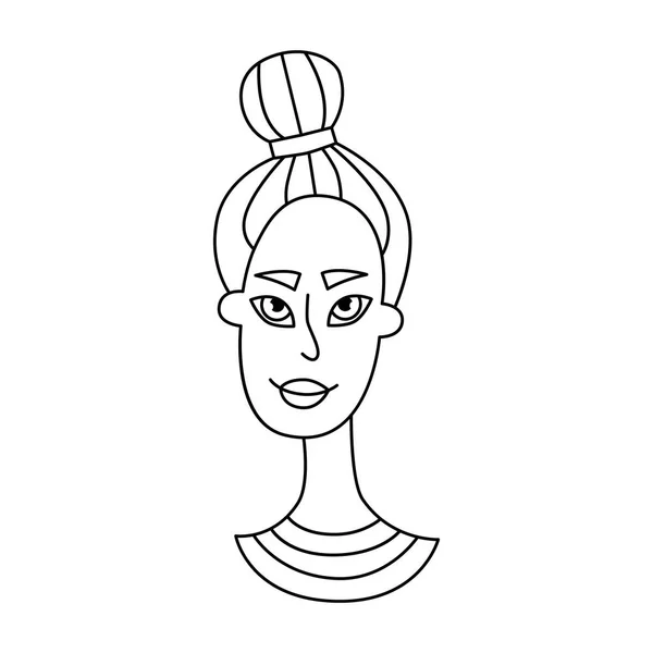 Doodle girl portrait — Stock Vector