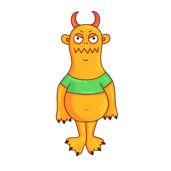 Monster Cartoon Vektor Charakter Illustration — Stockvektor