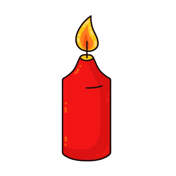 Icono de vela roja — Archivo Imágenes Vectoriales