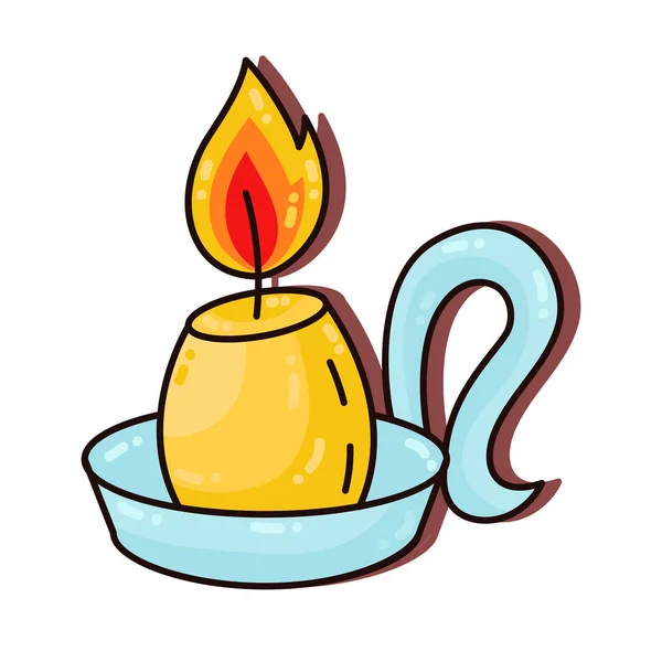 Cute candle vector icon — Stock Vector