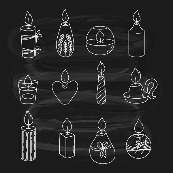 Velas vector conjunto — Archivo Imágenes Vectoriales