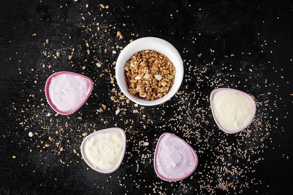 Granola avena y cereales desayuno — Foto de Stock