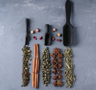 Çeşitli çaylar ve baharatlar