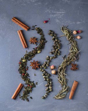 Çeşitli çaylar bir baharat