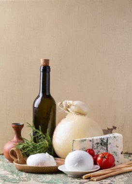 Caciocavalio peynir burrata ile