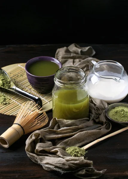 Grüner Matcha-Tee — Stockfoto