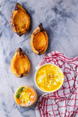 balkabağı çorbası-sebzeli