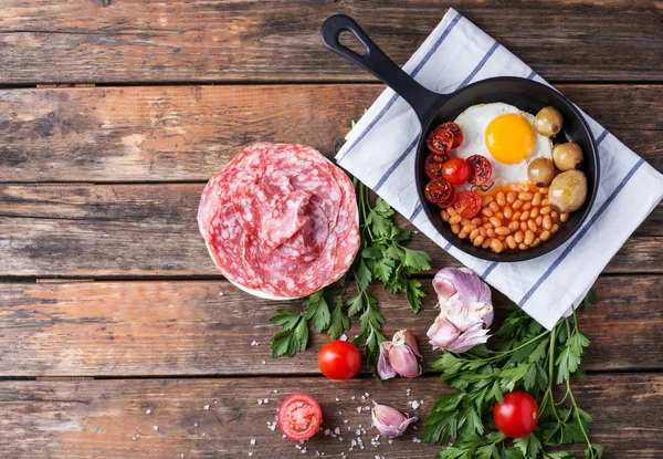 Traditionelles englisches Frühstück — Stockfoto