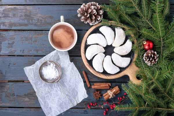 Galletas tradicionales de vainilla de Navidad — Foto de Stock