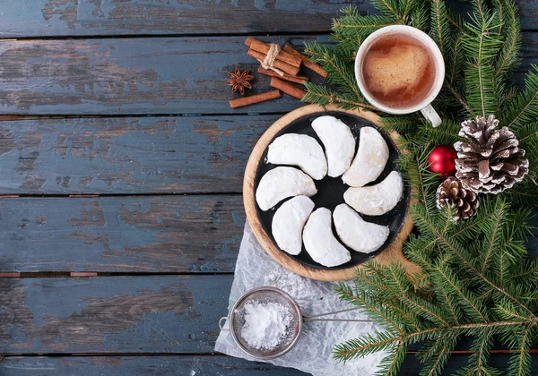 Hagyományos karácsonyi vanília cookies — Stock Fotó