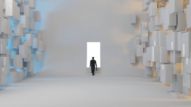 iş kavramı 3d çizim