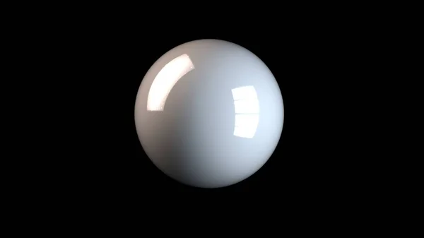 3d rendering of white reflected sphere — Stock Photo, Image