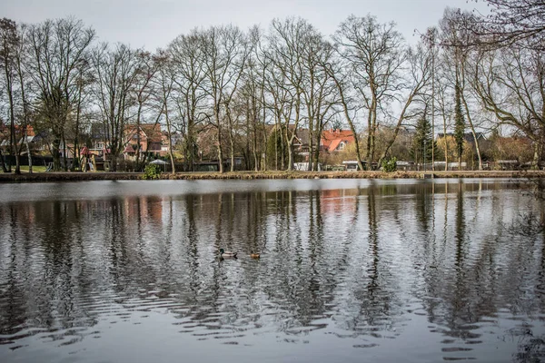Vista lago na Europa — Fotografia de Stock