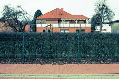 izole bitki ve beyaz ev