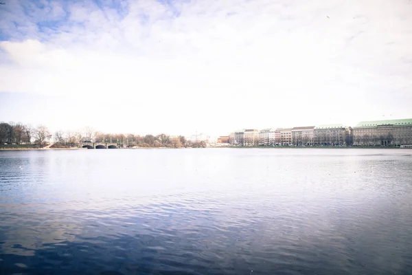 Lago Alster ad Amburgo — Foto Stock
