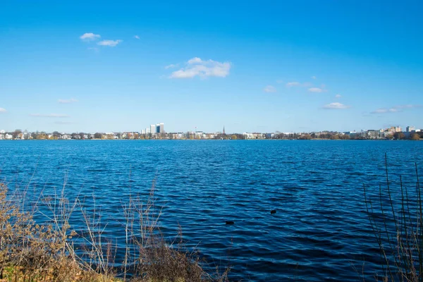 Jeziora alster w Hamburgu — Zdjęcie stockowe