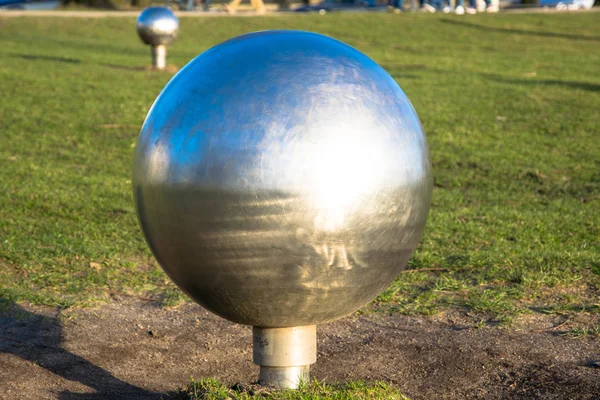 reflective ball in the park
